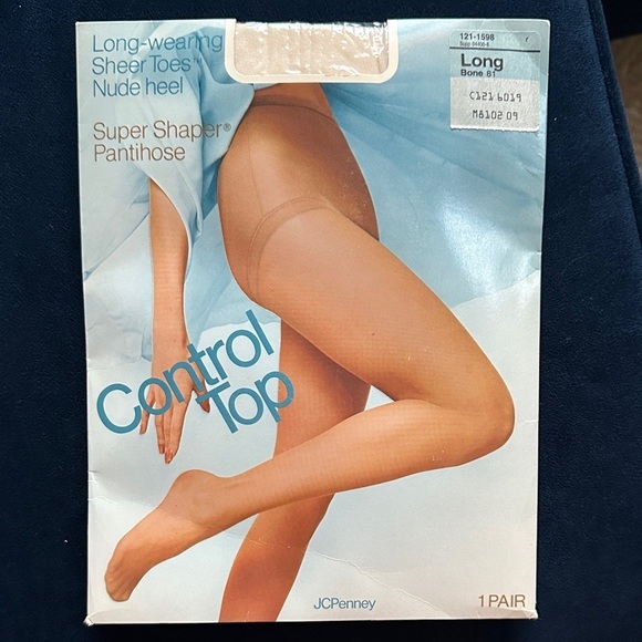 jcpenney Accessories - Vintage JCPenney Control Top Super Shaper Pantyhose In Bone